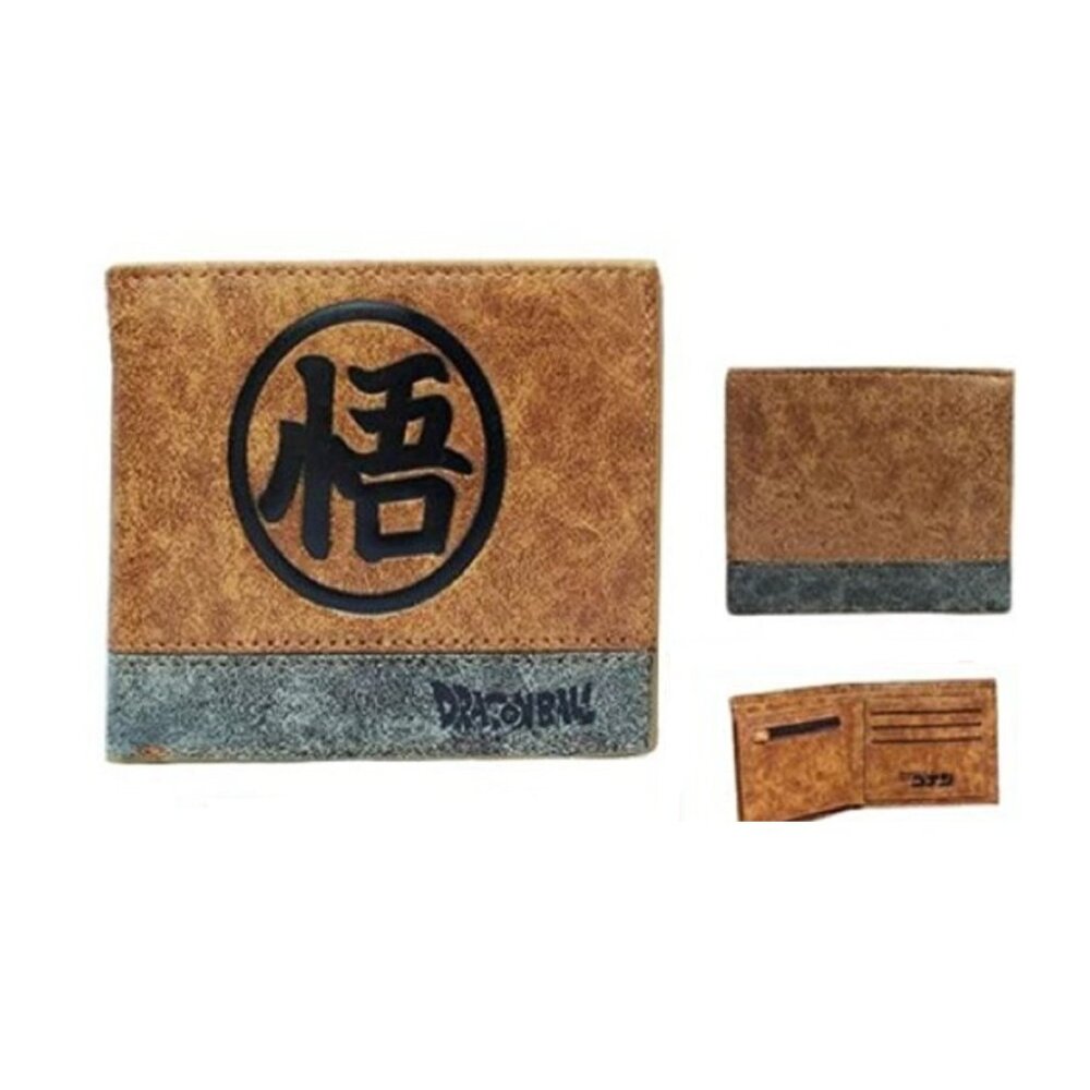 Goku Dragon Ball Brown Bifold Wallet Anime Logo ID Window - Picture 5 of 5